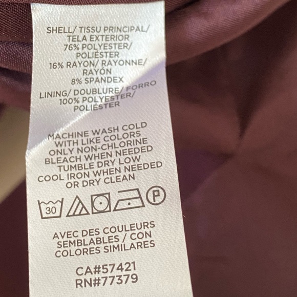 EUC Ann Taylor Factory plum purple blazer jacket contemporary 80’s look coat 12 - Picture 12 of 12